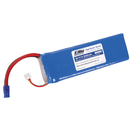 E-flite 3200mAh 4S 14.8V 30C LiPo, 12AWG EC3